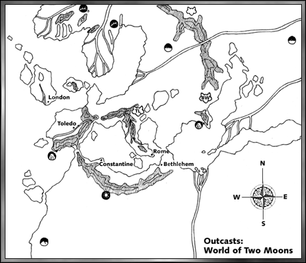 Map of the World of Two Moons